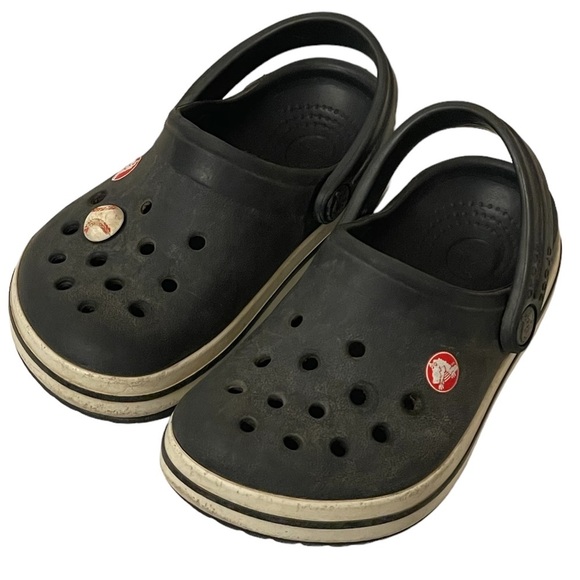 CROCS little kids 6/7 black classis clogs - Picture 1 of 5
